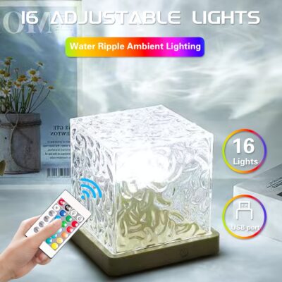 Crystal Cube Lamp Colors