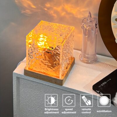 Crystal Cube Lamp Features
